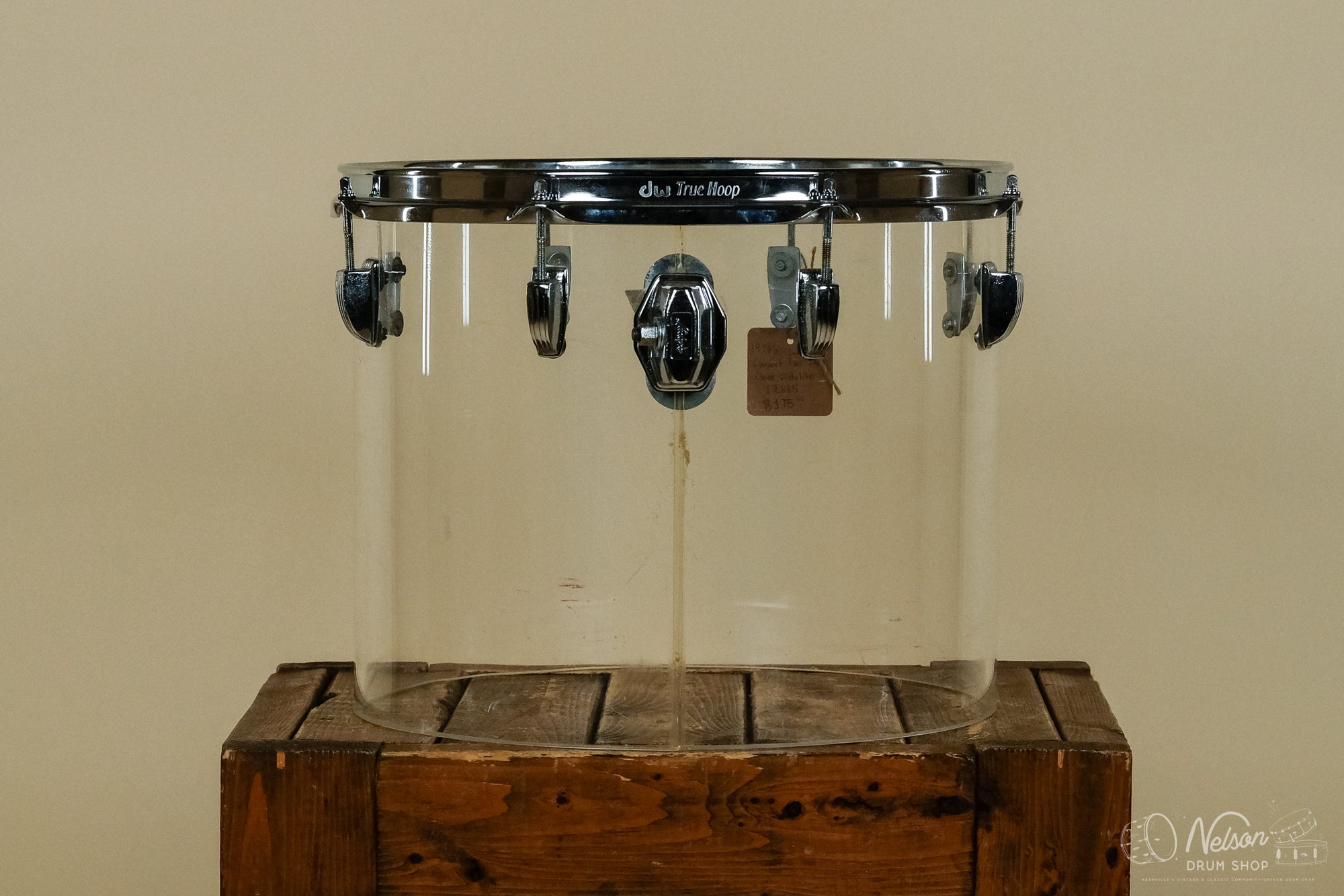 1970s Ludwig Concert Tom in Clear Vistalite - 12x15