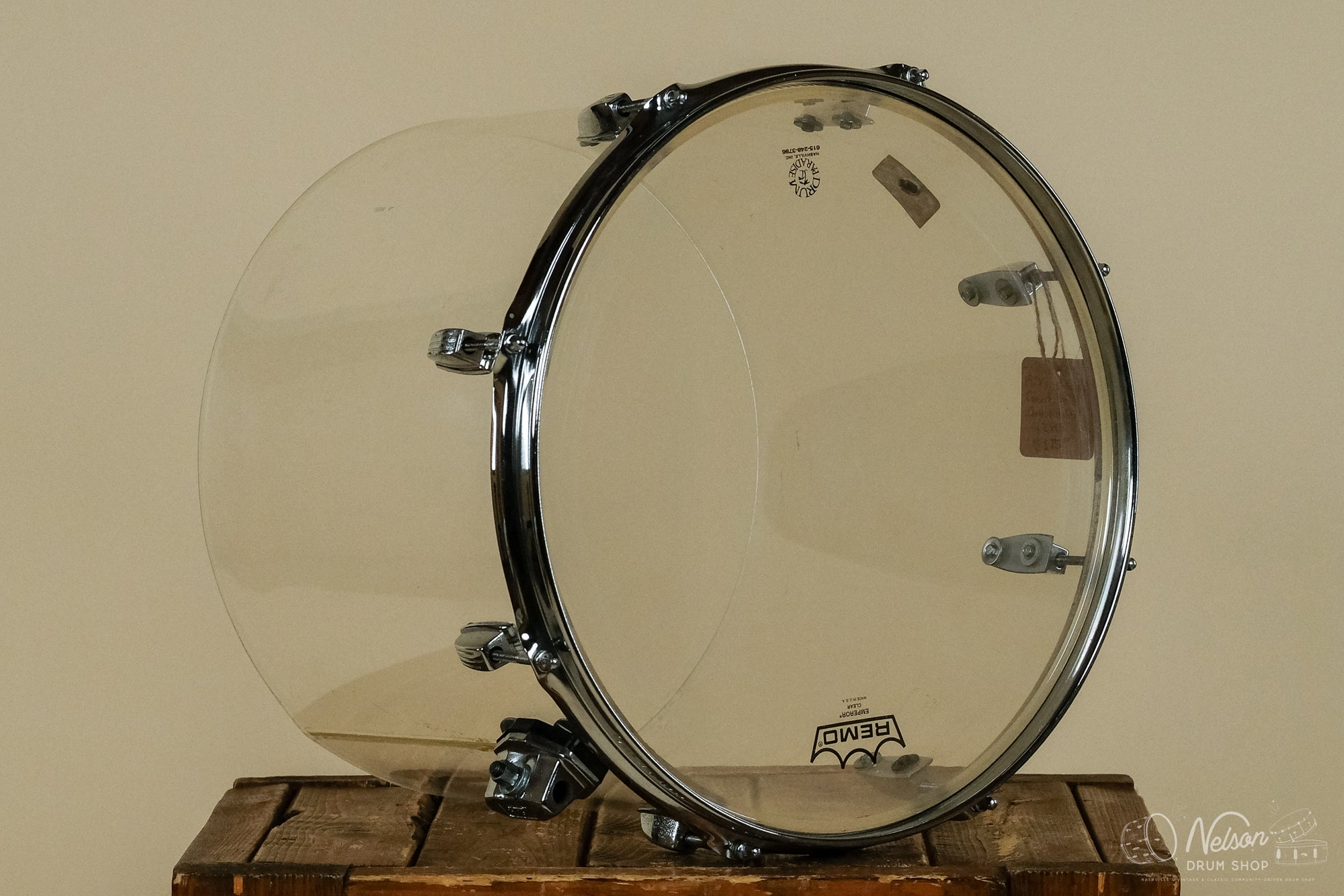 1970s Ludwig Concert Tom in Clear Vistalite - 12x15