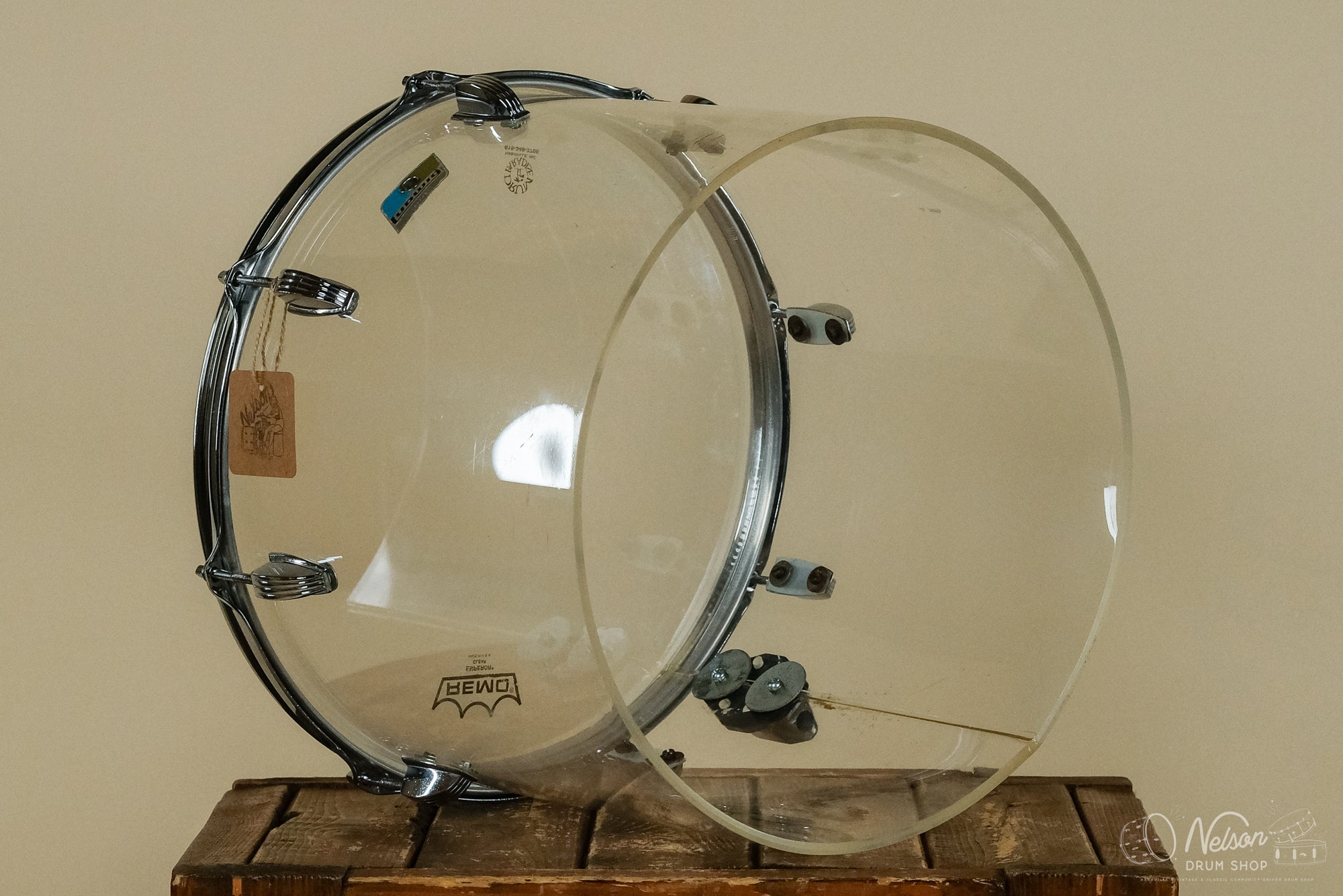 1970s Ludwig Concert Tom in Clear Vistalite - 12x15