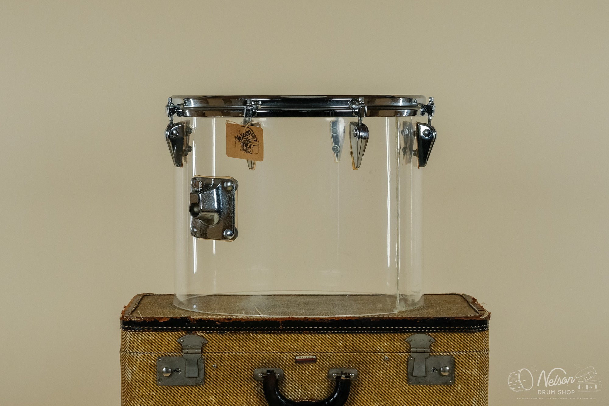 1970s Zickos Acrylic Concert Tom in Clear - 12x15