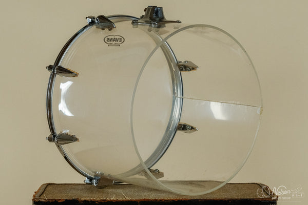 1970s Zickos Acrylic Concert Tom in Clear - 12x15