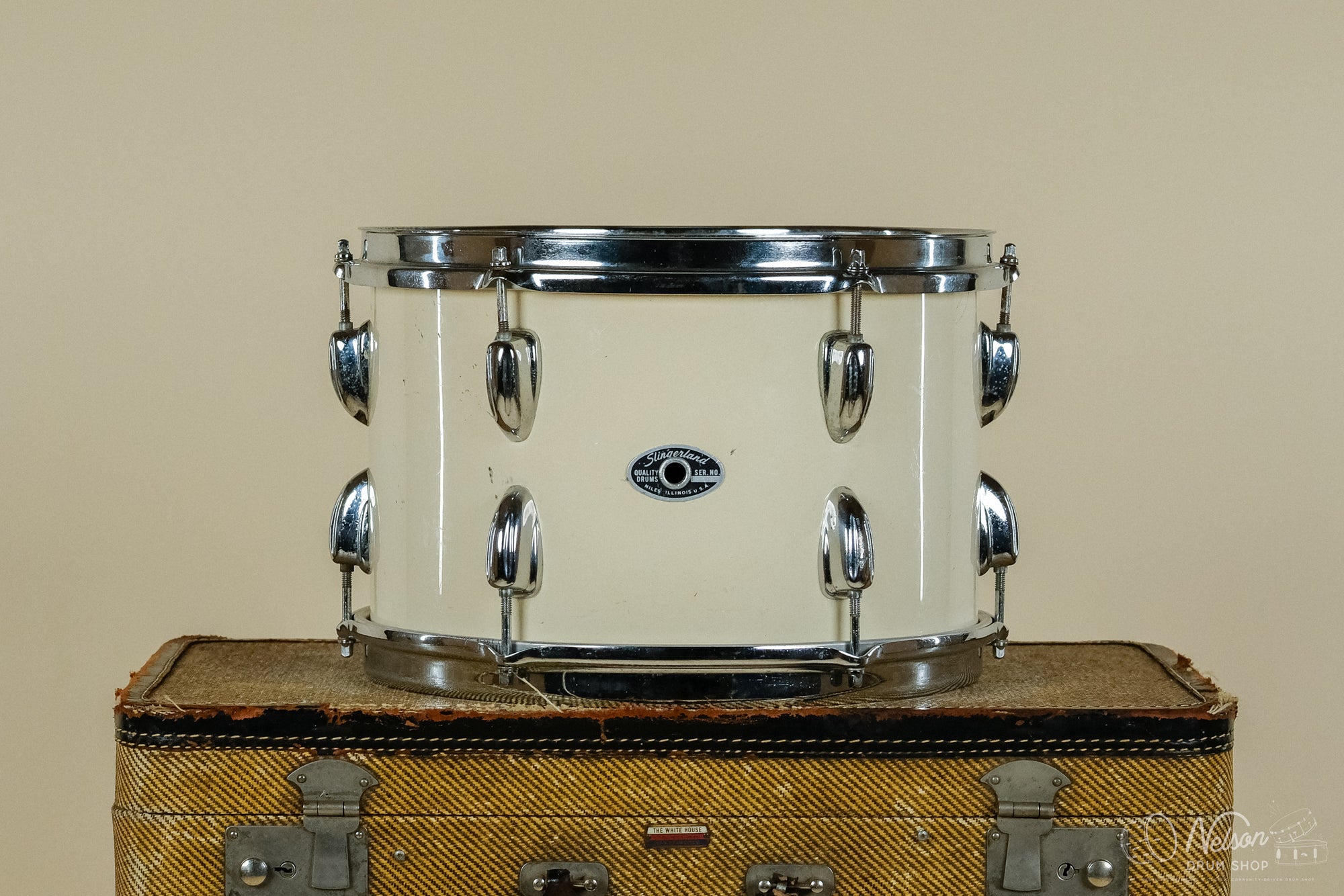 1970s Slingerland Tom in White - 8x12