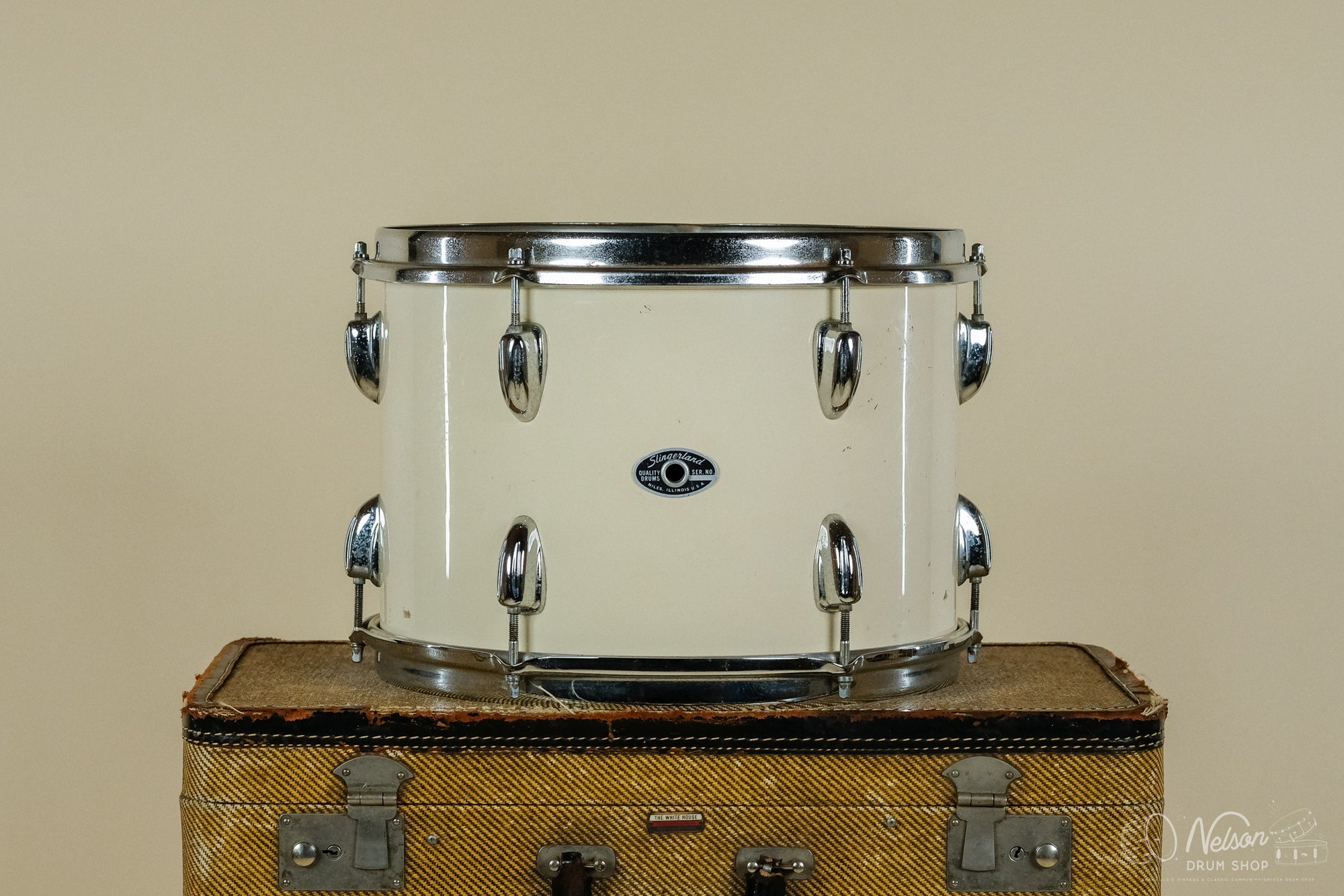 1970s Slingerland Tom in White - 9x13