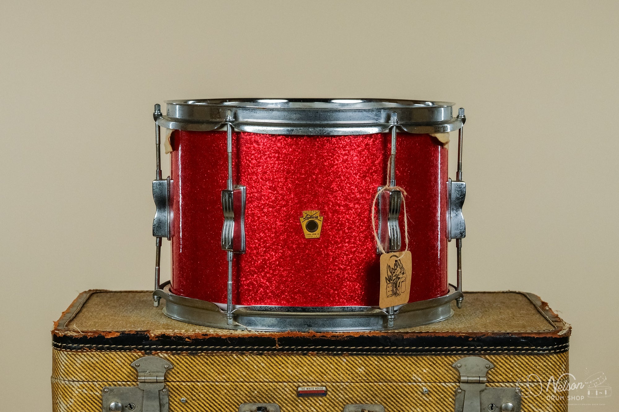 1960s Ludwig 'Club Date' Tom in Red Sparkle - 8x12