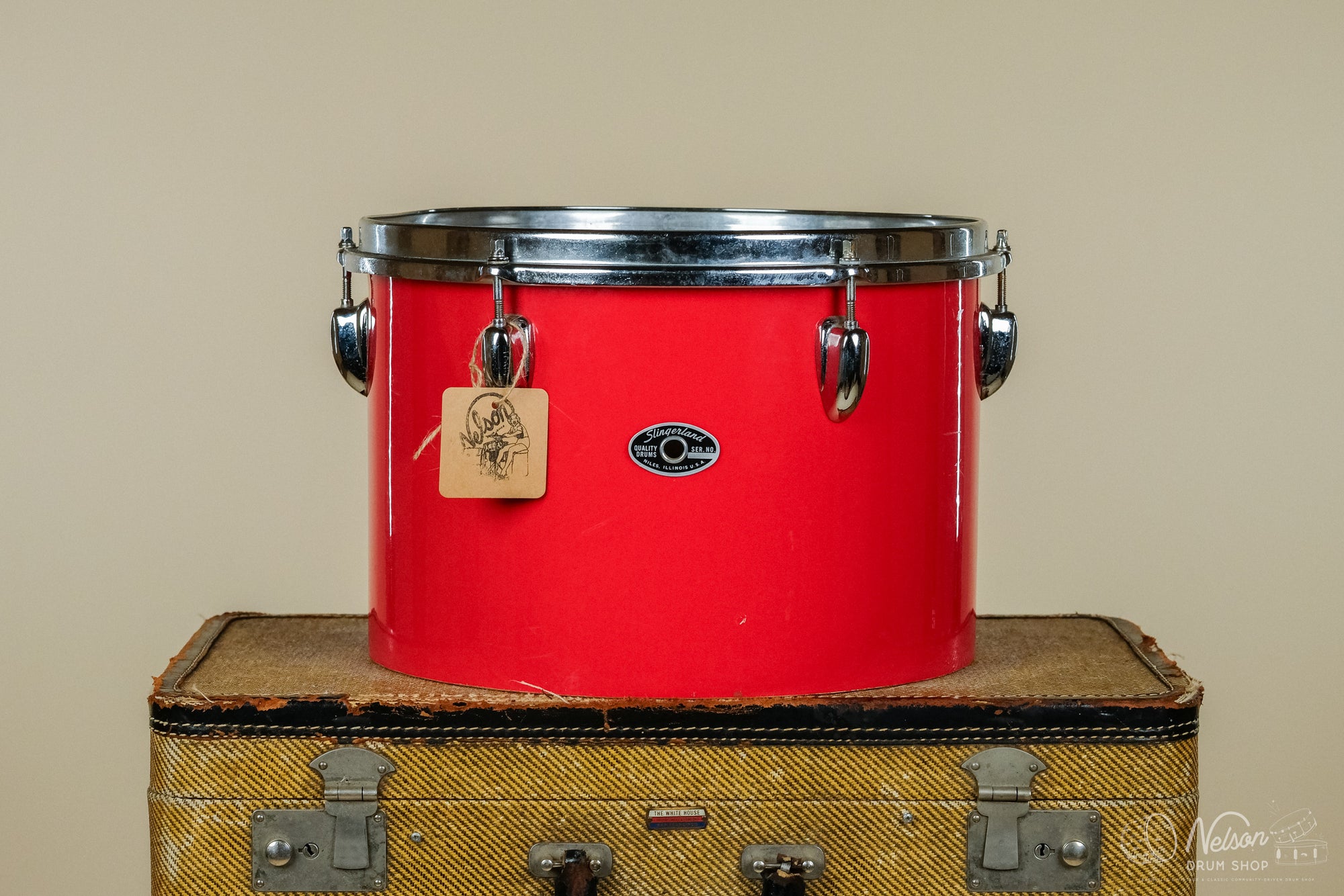 1970s Slingerland Concert Tom in Red Gloss Pearl - 9x13