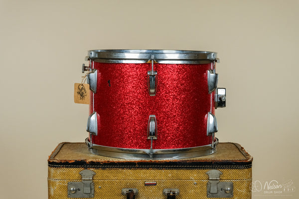 1970s Ludwig 3 ply Tom in Red Sparkle - 10x14