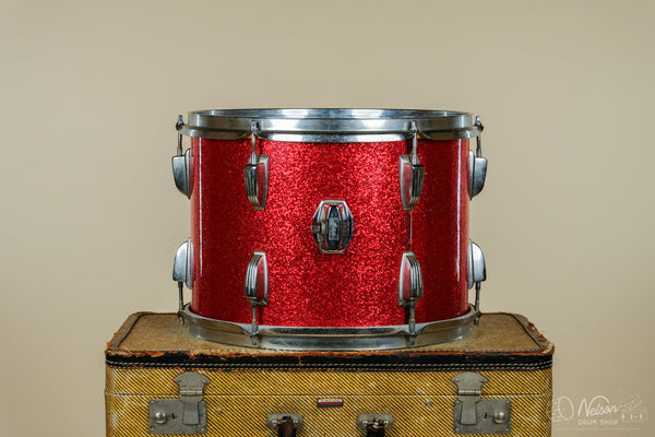 1970s Ludwig 3 ply Tom in Red Sparkle - 10x14