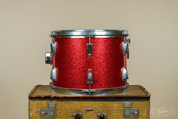 1970s Ludwig 3 ply Tom in Red Sparkle - 10x14