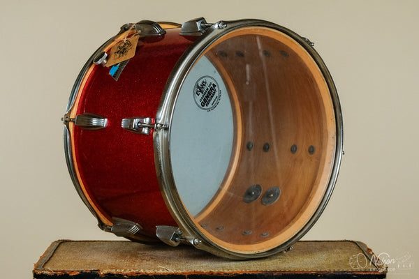 1970s Ludwig 3 ply Tom in Red Sparkle - 10x14