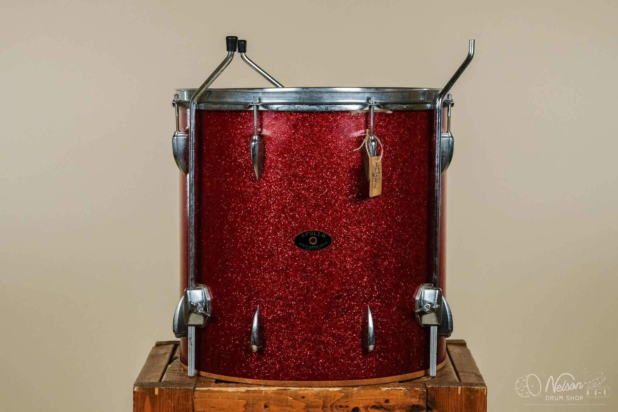 1960s MIJ Apollo Floor tom in Red Sparkle - 16x16