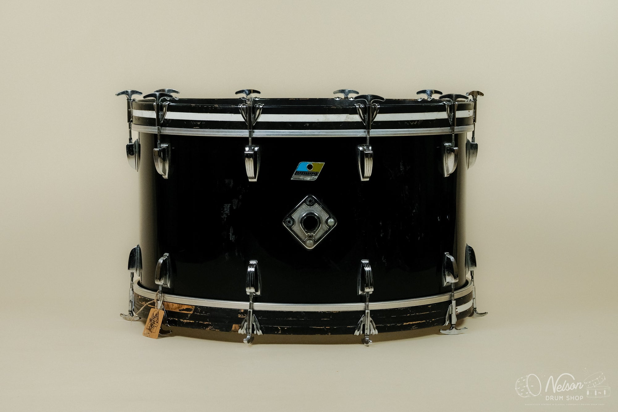 1970s Ludwig Vistalite Bass Drum in Black - 14x26