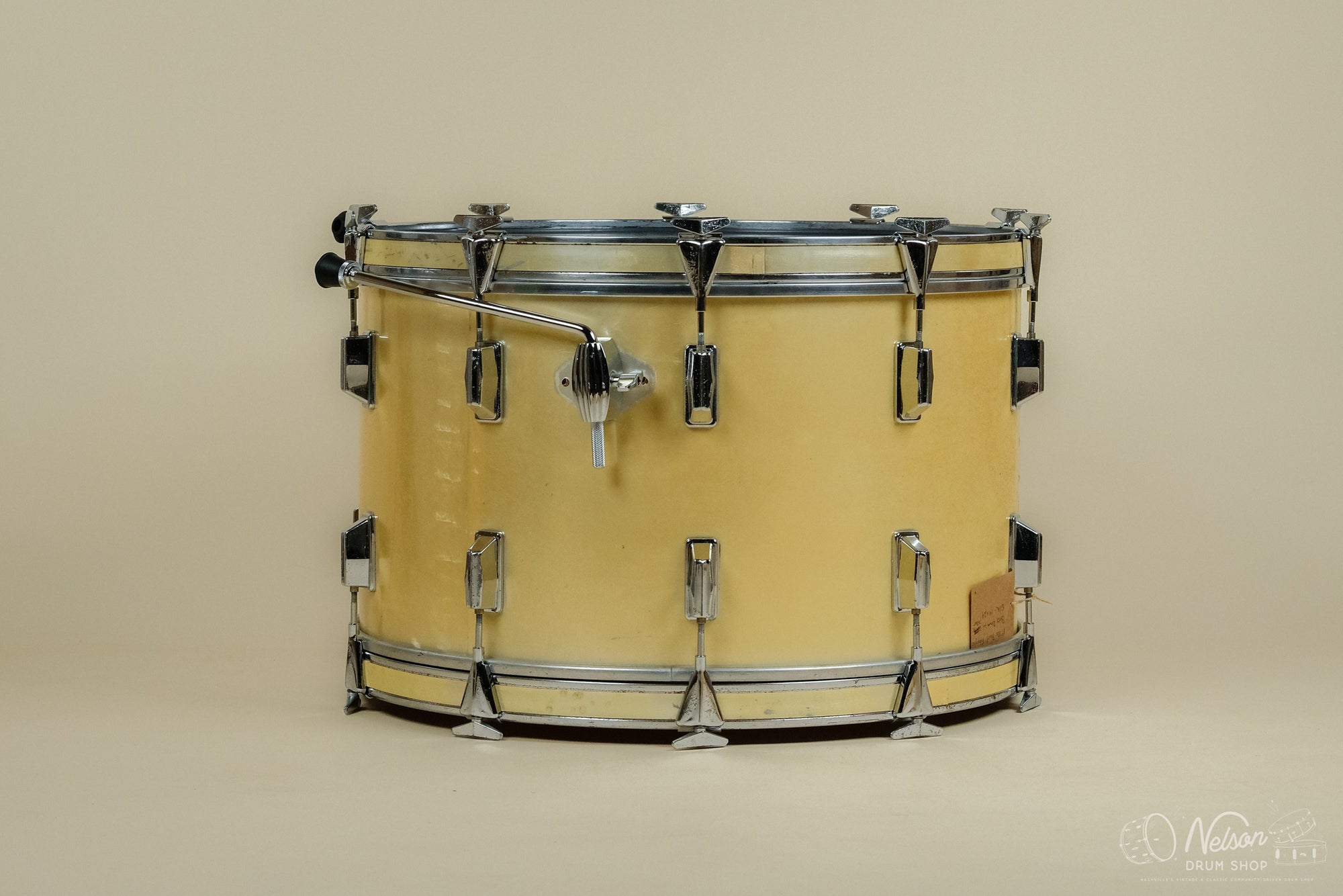 1970s Pearl Fiberglass Bass Drum in Silver SIlk - 14x24