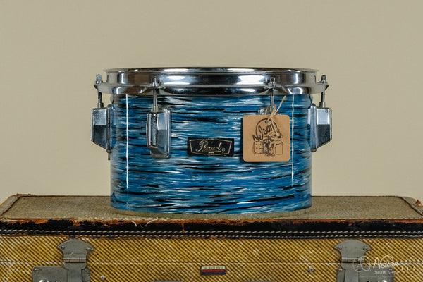 1970s Pearl Fiberglass Concert Tom in Blue Oyster - 6.5x10