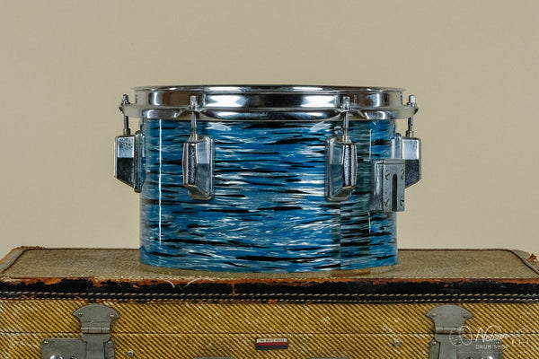 1970s Pearl Fiberglass Concert Tom in Blue Oyster - 6.5x10