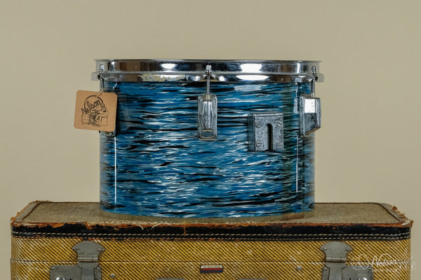 1970s Pearl Fiberglass Concert Tom in Blue Oyster - 8x12