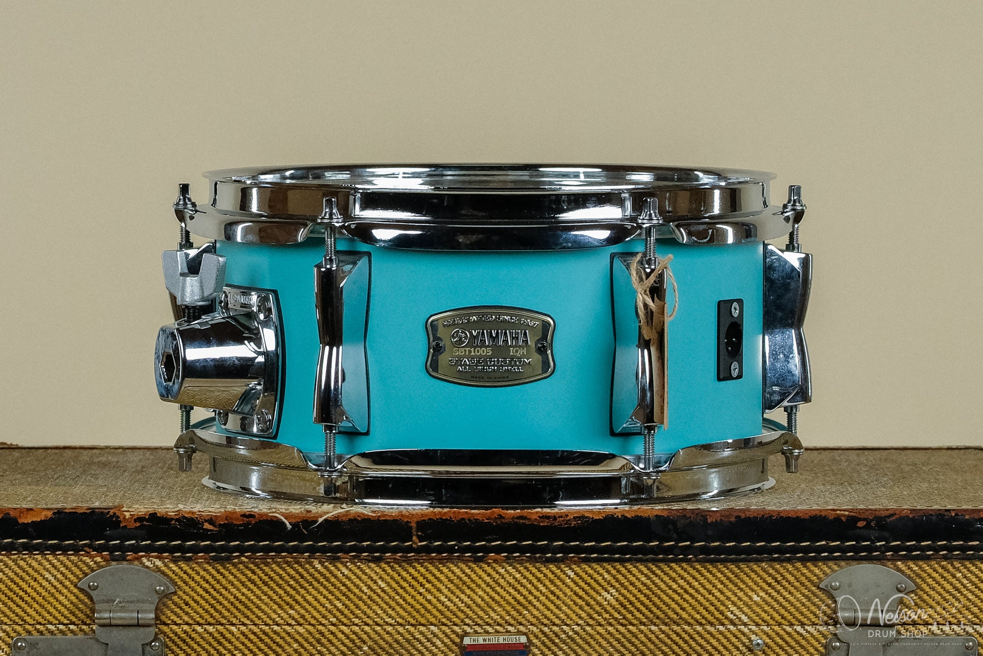 Used Yamaha 'Stage Custom' Hip Tom in Matte Surf Green - 5x10