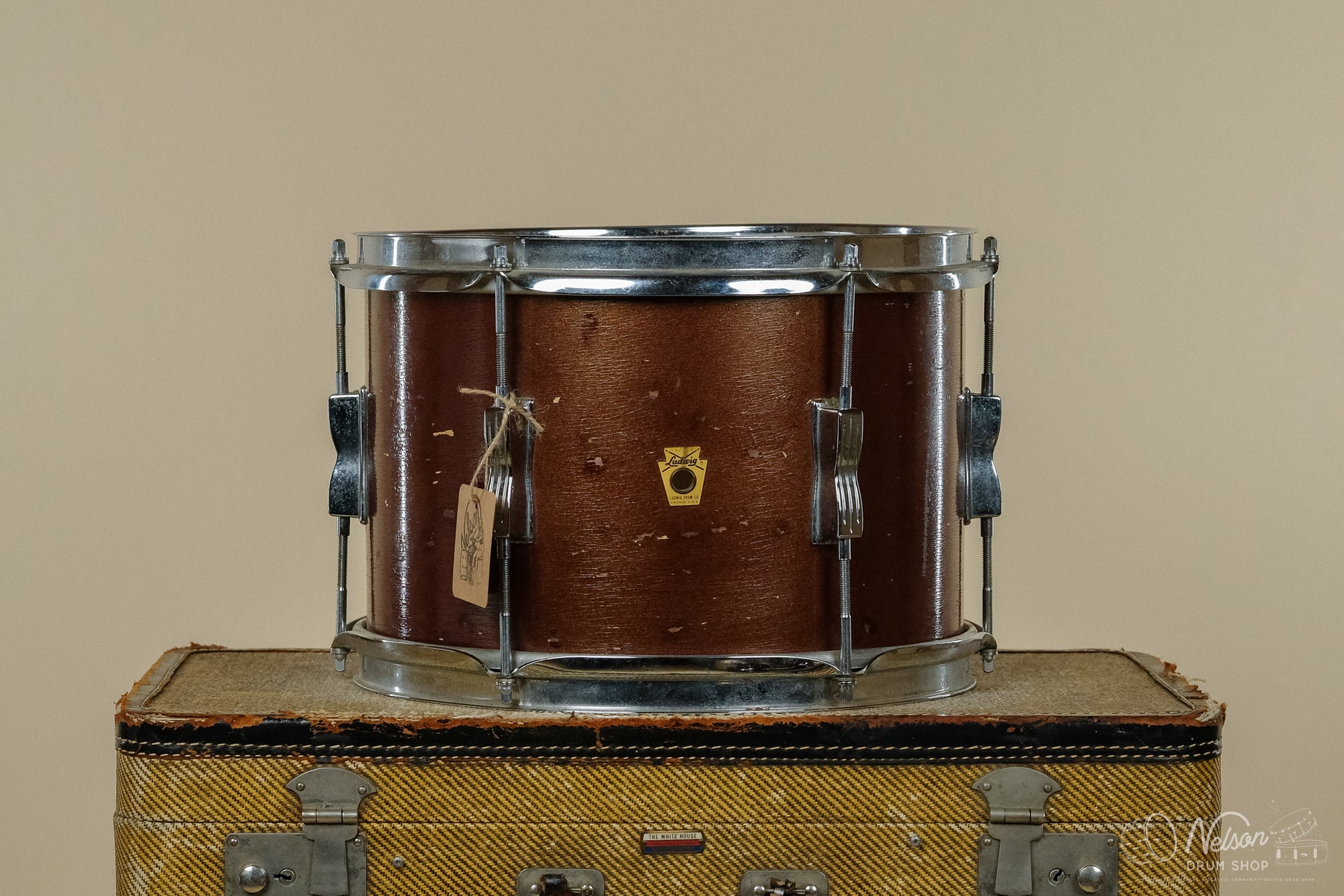 SEP 24 1966 Ludwig Cubdate Tom in Bronze Mist Lacquer Duco - 8x12