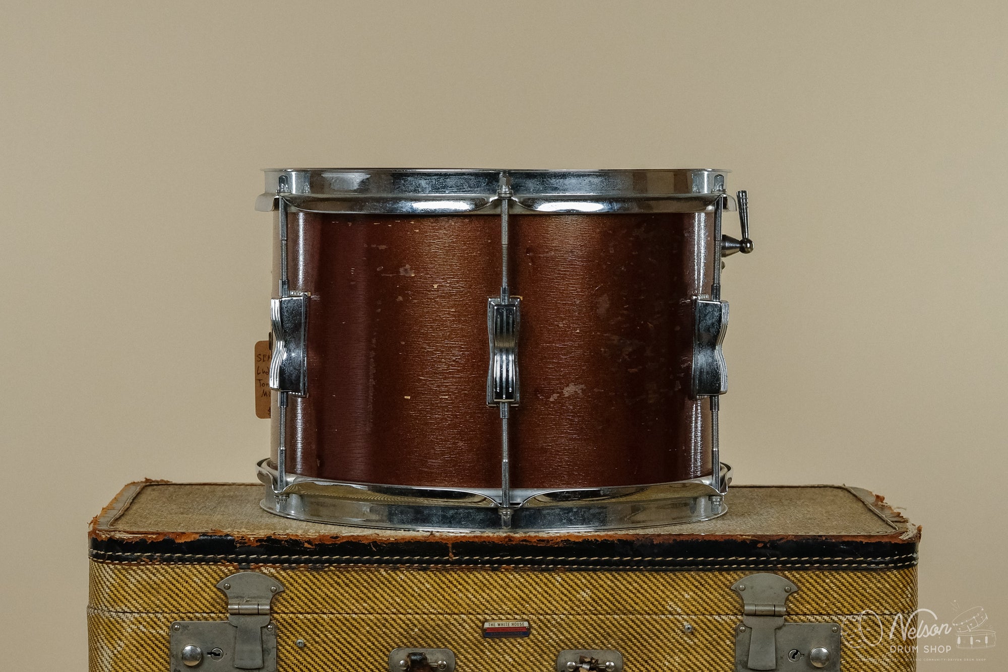 SEP 24 1966 Ludwig Cubdate Tom in Bronze Mist Lacquer Duco - 8x12