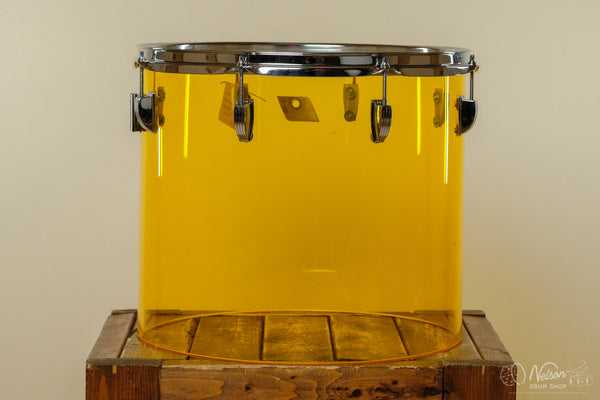 1970s Ludwig Vistalite Yellow Concert Tom - 14x16