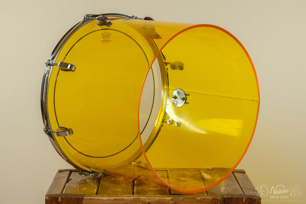 1970s Ludwig Vistalite Yellow Concert Tom - 14x16