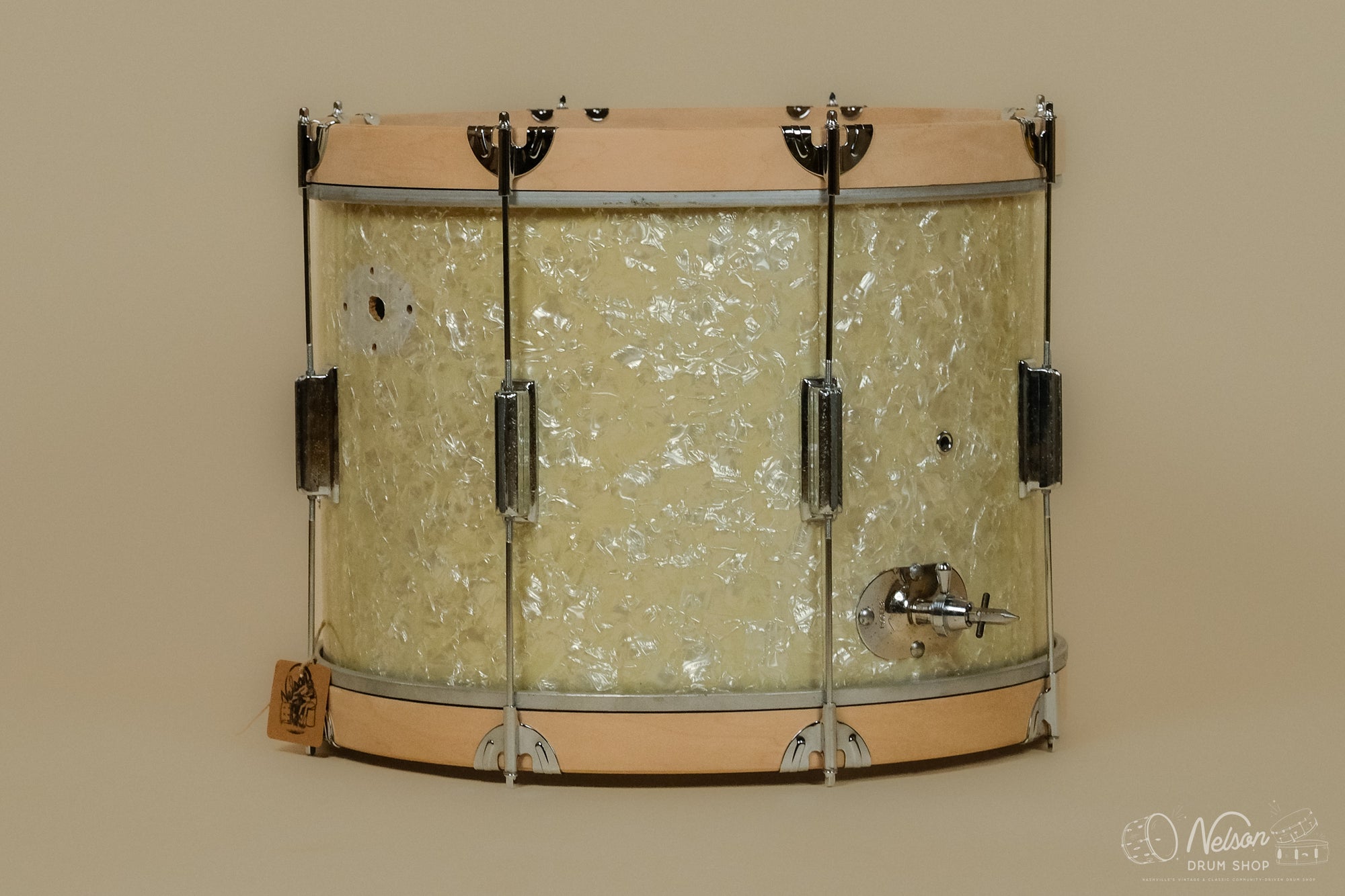 1960s Rogers 'Tower' in White Marine Pearl - 14x20