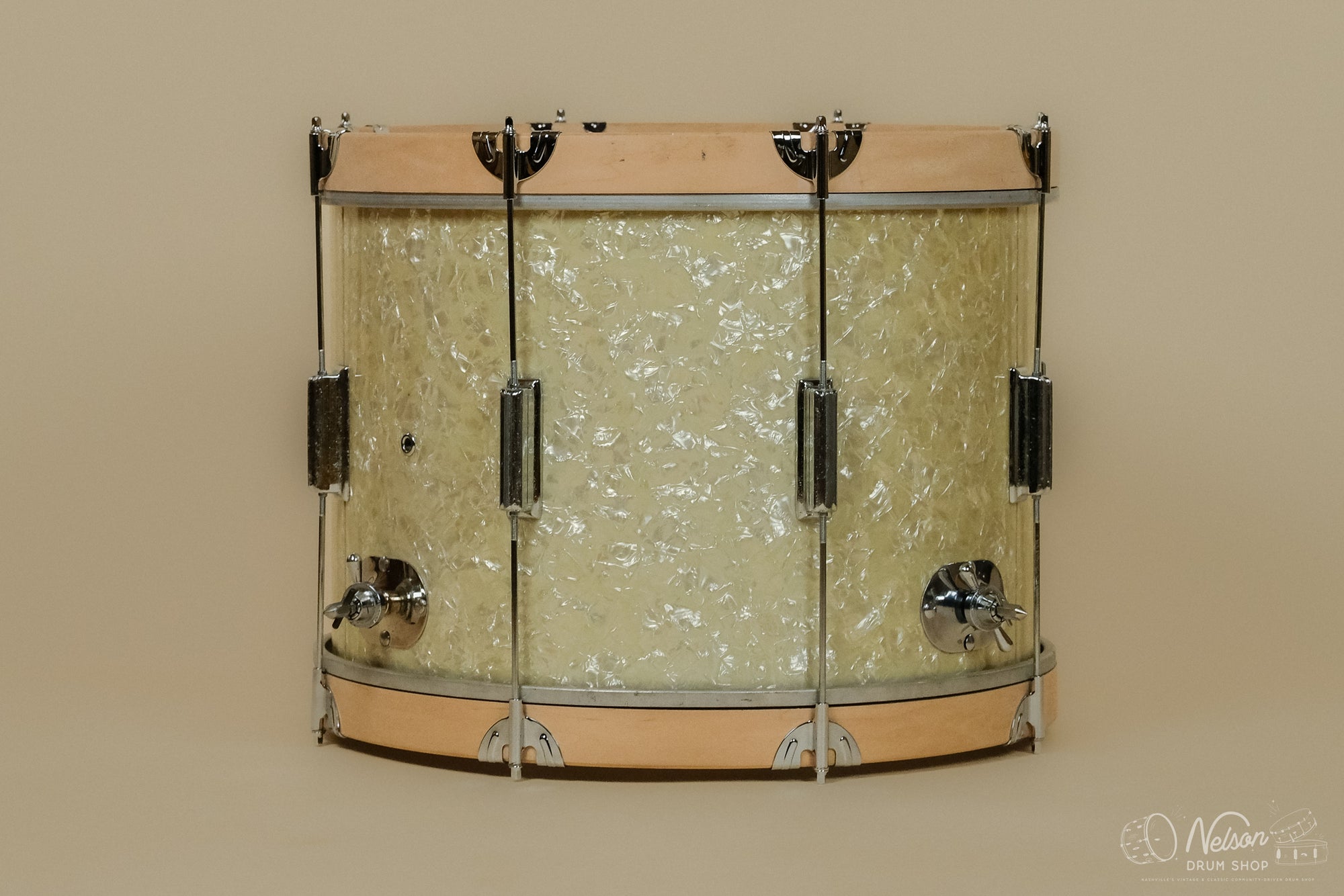 1960s Rogers 'Tower' in White Marine Pearl - 14x20