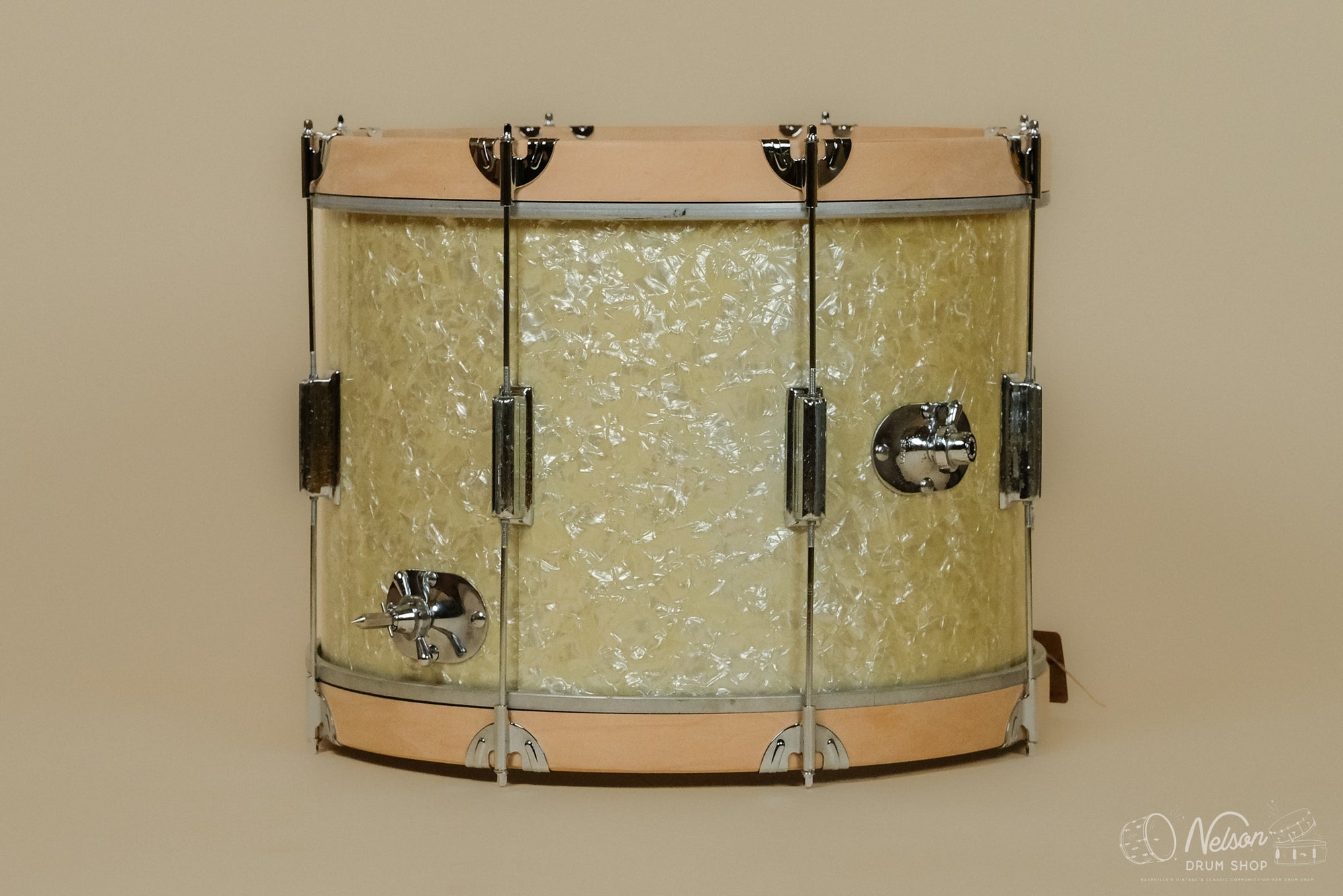1960s Rogers 'Tower' in White Marine Pearl - 14x20