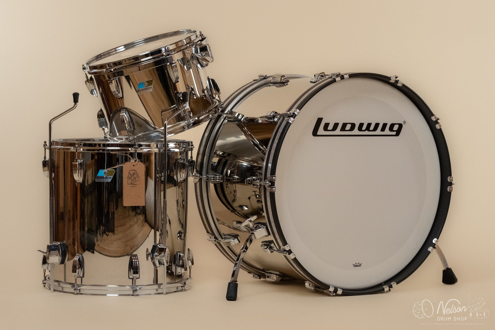 Ludwig Stainless Steel 'Pro Beat' - 14x24, 16x16, 9x13
