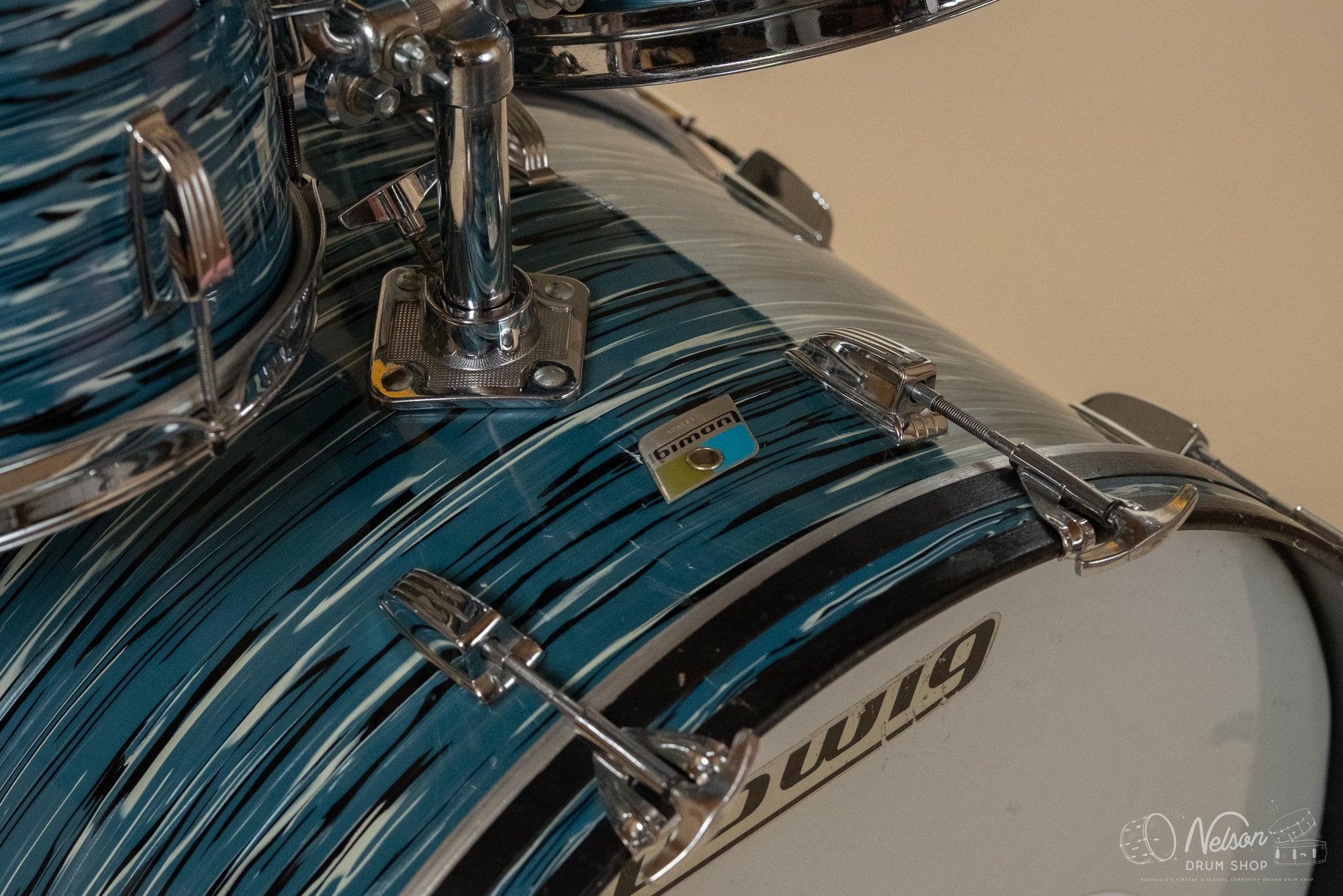 1970s Ludwig 'Pro Beat' in 'Bowling Ball' Oyster Blue - 14x24, 16x18, 16x16, 10x14, 9x13