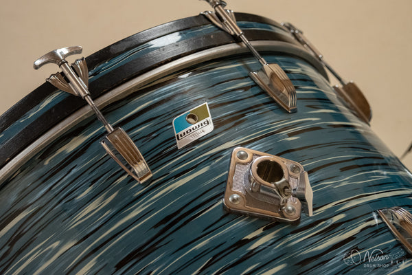 1970s Ludwig 'Pro Beat' in 'Bowling Ball' Oyster Blue - 14x24, 16x18, 16x16, 10x14, 9x13