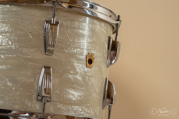 1960s Ludwig 'Super Classic' in White Marine Pearl - 14x22, 16x16, 9x13