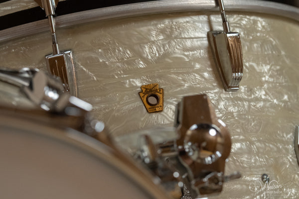 1960s Ludwig 'Super Classic' in White Marine Pearl - 14x22, 16x16, 9x13