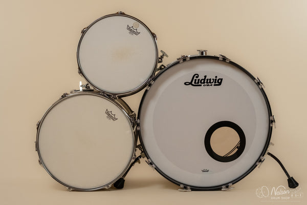 1960s Ludwig 'Super Classic' in White Marine Pearl - 14x22, 16x16, 9x13