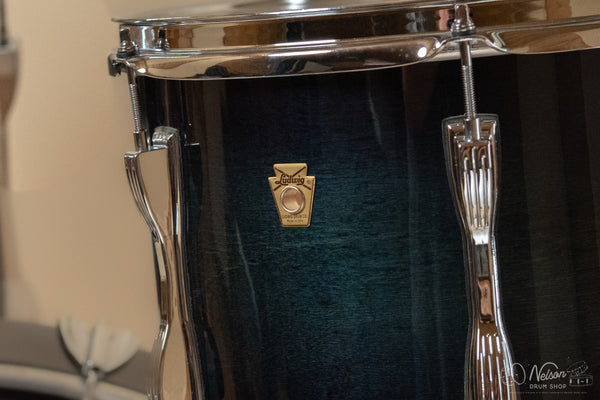 Used Ludwig Legacy Maple in Aqua Burst Lacquer - 14x22, 16x16, 9x13