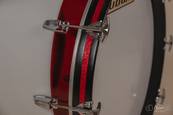 1976 Ludwig Vistalite Pattern D Bicentennial Red/White/Blue - 14x22, 16x16, 9x13, 8x12