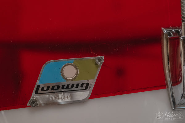 1976 Ludwig Vistalite Pattern D Bicentennial Red/White/Blue - 14x22, 16x16, 9x13, 8x12