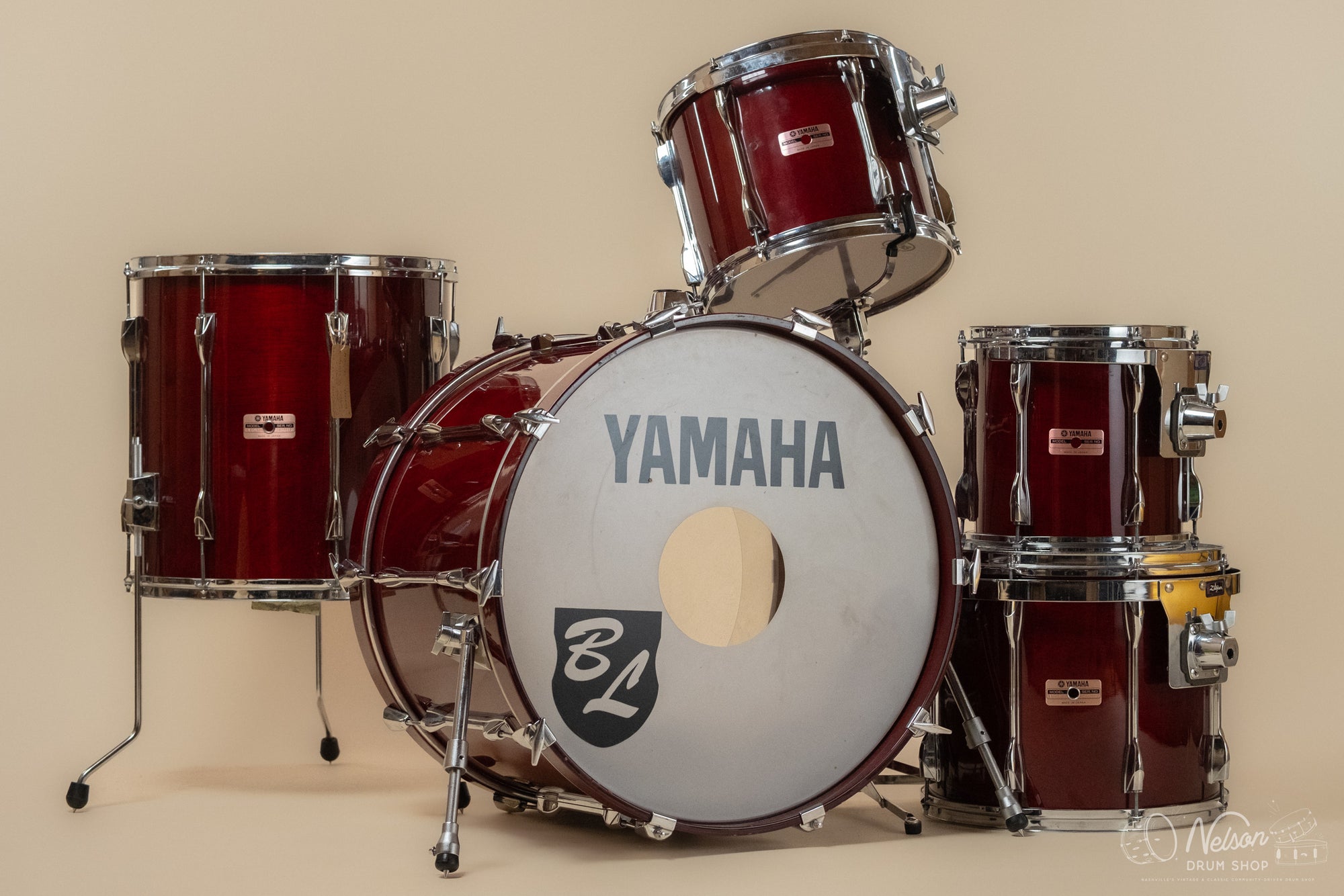 1984/85 Yamaha Recording Custom in Cherry Red - 16x22, 16x16, 12x14, 10x12, 10x10