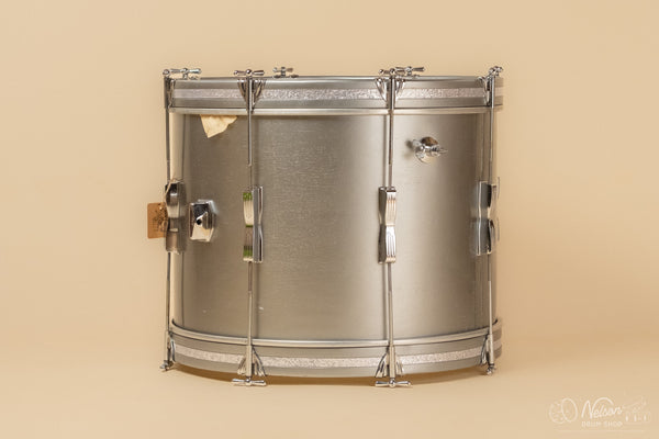 1967 Ludwig 'Clubdate' Bass Drum refinished in Inca Silver Lacquer - 14x20