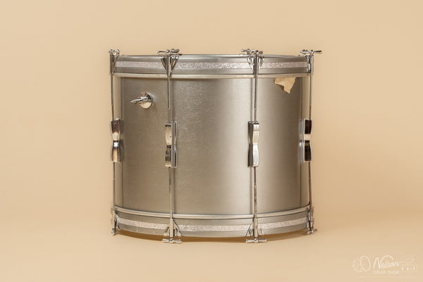1967 Ludwig 'Clubdate' Bass Drum refinished in Inca Silver Lacquer - 14x20