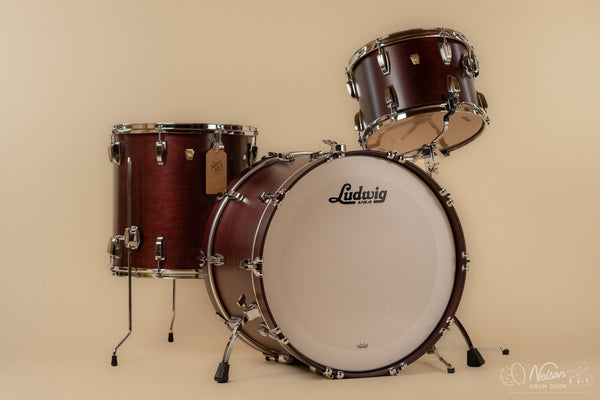 Ludwig Classic Maple 'FAB' Outfit in Satin Mahogany - 14x22, 16x16, 9x13