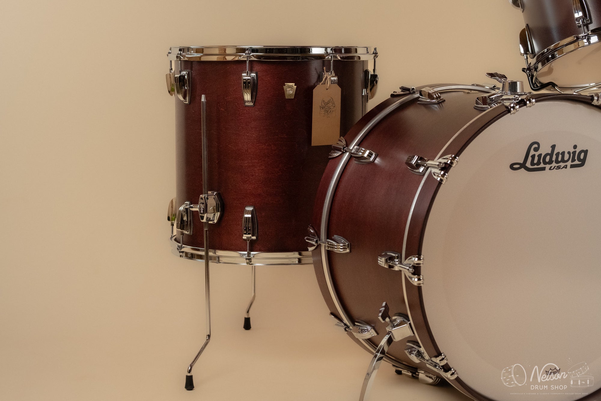Ludwig Classic Maple 'FAB' Outfit in Satin Mahogany - 14x22, 16x16, 9x13