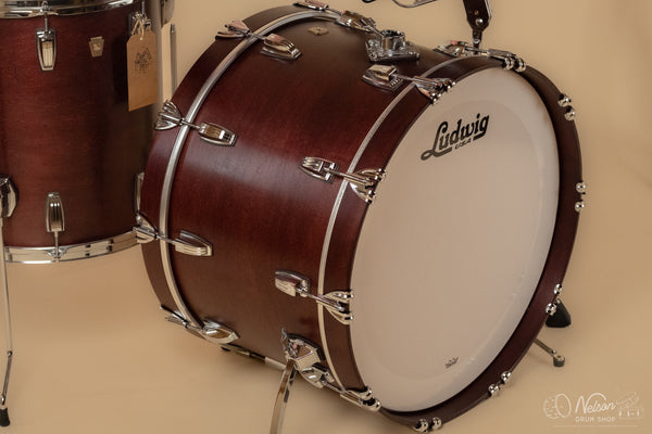 Ludwig Classic Maple 'FAB' Outfit in Satin Mahogany - 14x22, 16x16, 9x13