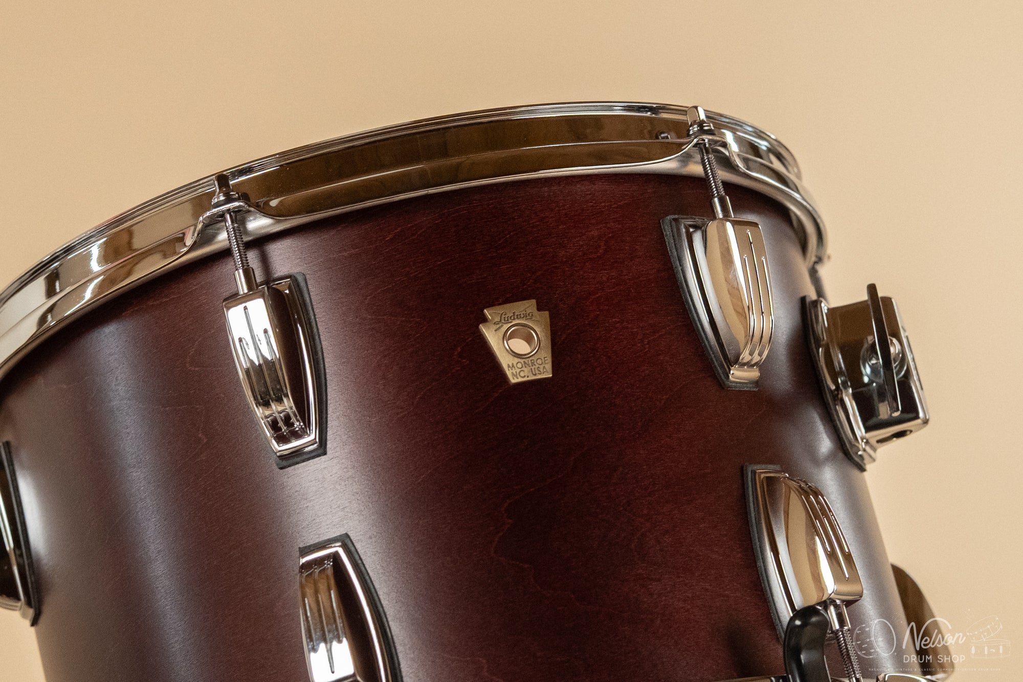Ludwig Classic Maple 'FAB' Outfit in Satin Mahogany - 14x22, 16x16, 9x13