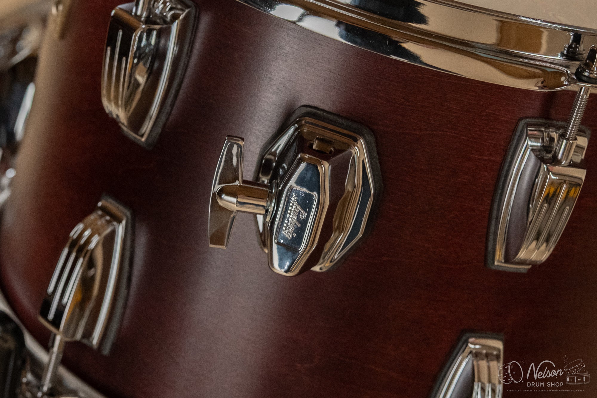 Ludwig Classic Maple 'FAB' Outfit in Satin Mahogany - 14x22, 16x16, 9x13