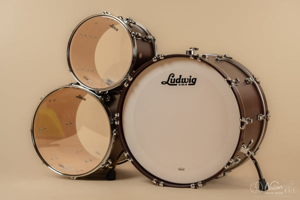 Ludwig Classic Maple 'FAB' Outfit in Satin Mahogany - 14x22, 16x16, 9x13
