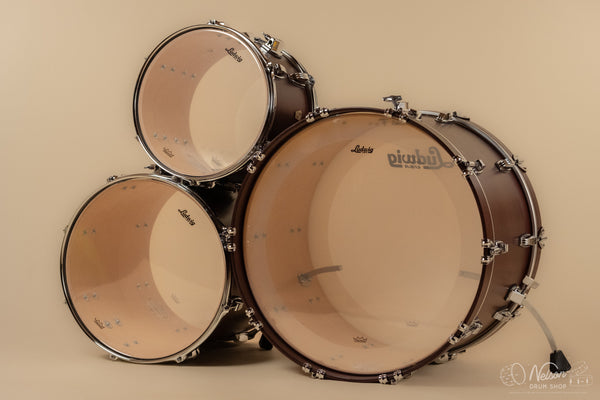 Ludwig Classic Maple 'FAB' Outfit in Satin Mahogany - 14x22, 16x16, 9x13