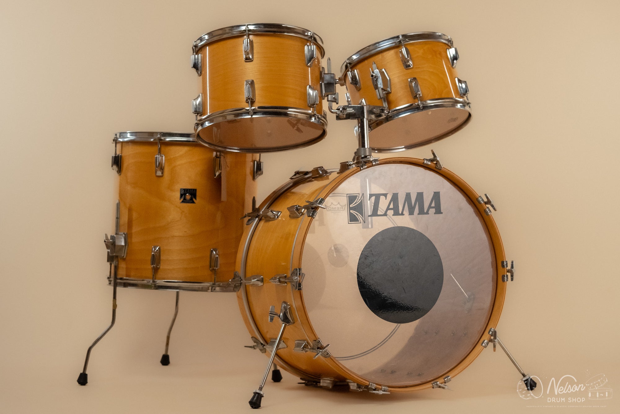 1980s Tama Superstar in Super Maple - 14x22, 8x12, 9x13, 16x16