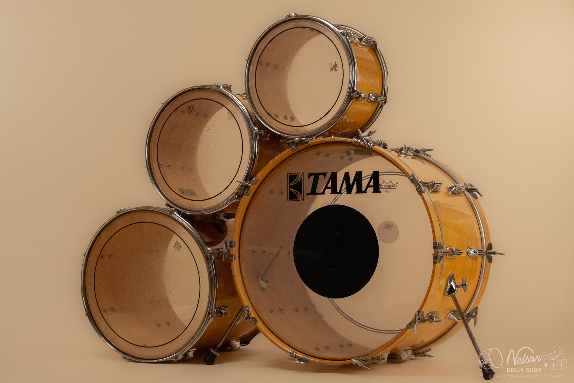 1980s Tama Superstar in Super Maple - 14x22, 8x12, 9x13, 16x16