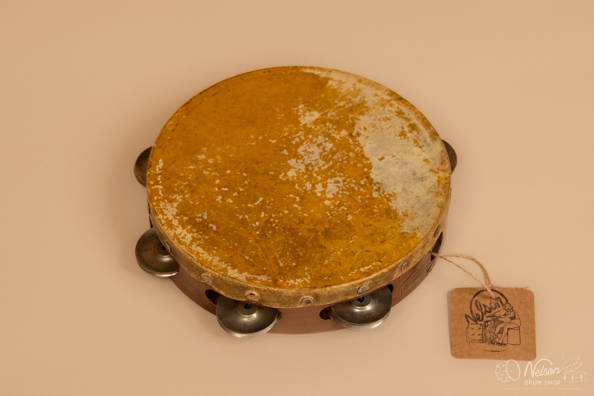 1920s Ludwig Solid Ply Single Row Headed Tambourine - 8"