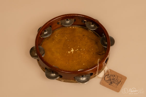 1920s Ludwig Solid Ply Single Row Headed Tambourine - 8"